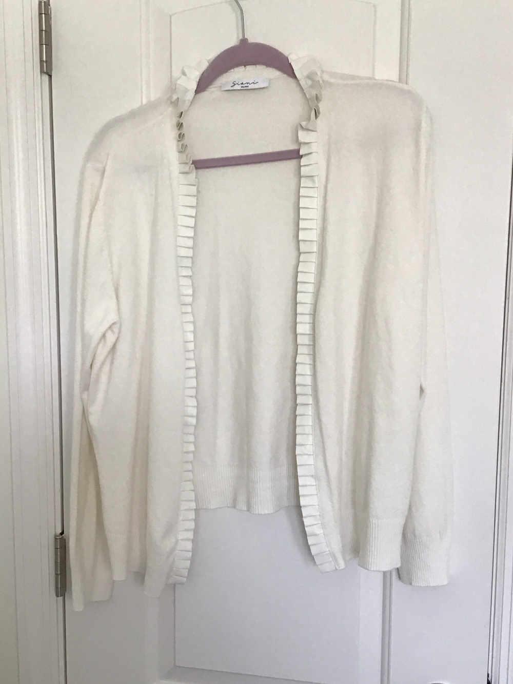 Sioni Ruffled open style Cardigan